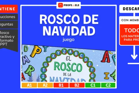 Juego interactivo "El Rosco de Navidad" para profesores. ¡Descarga todos los materiales para profes!