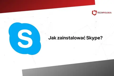 Logo Skype i tekst "Jak zainstalować Skype na komputerze?".