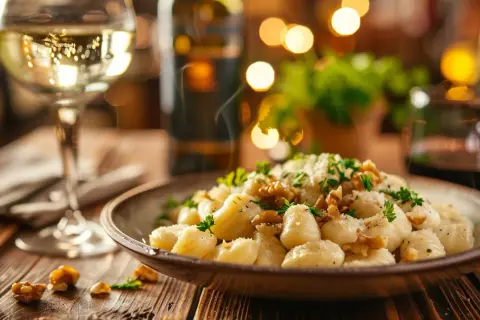 Gnocchi w sosie - Przepis na gnocchi z sosem gorgonzola, krok po kroku