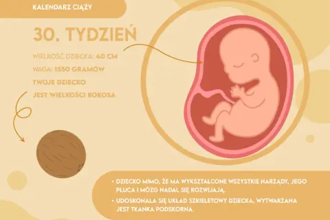Jak wygląda dziecko w 30 tygodniu ciąży? Rozwój, ruchy i zmysły malucha