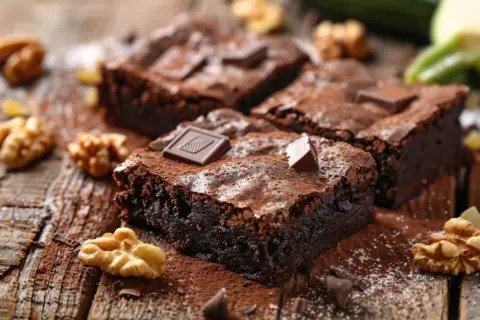 Brownie z cukinii - Fit przepis na zdrowe brownie bez cukru