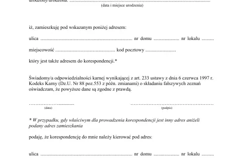 Prosty sposób napisania oświadczenia o zameldowaniu bez stresu i błędów