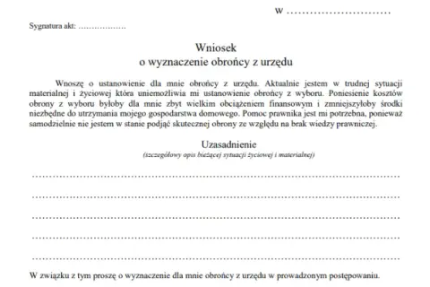 Gdzie złożyć wniosek o adwokata z urzędu, aby uniknąć problemów?