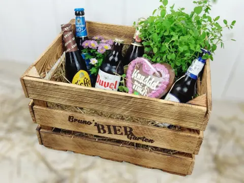 Biergarten Geschenkkorb basteln - So gelingt das perfekte Geschenk