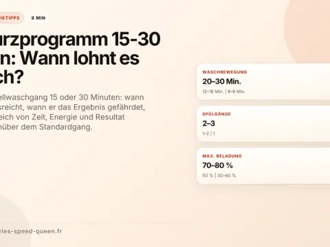 Kurzprogramm an der Waschmaschine - wann es wirklich reicht?
