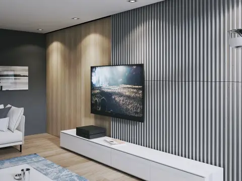 Ściana TV z betonu i lameli - Jak uniknąć błędów?