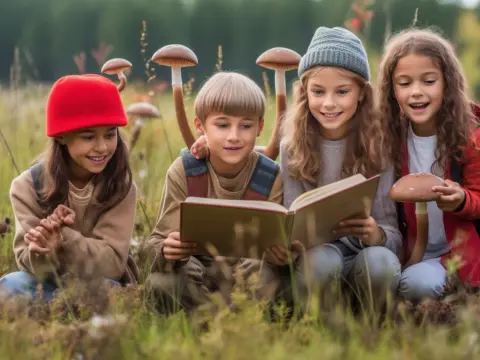 Budowa grzyba dla dzieci - klasa 2, 3, 5