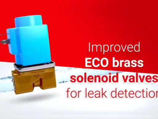 Électrovanne à membrane en laiton ECO pour détection de fuites.