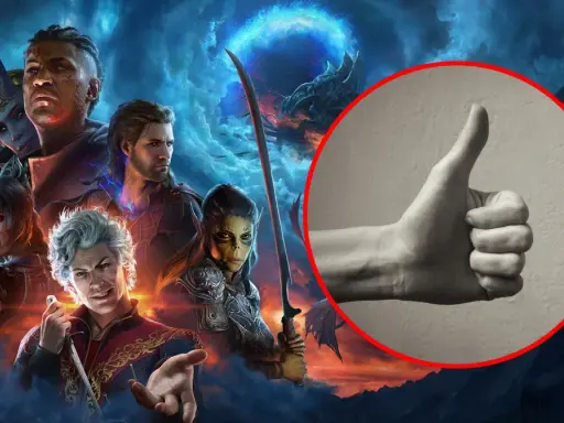Postacie z Baldur's Gate III dają kciuk w górę.