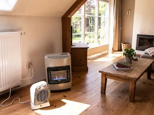 Radiador, estufa de gas y calefactor eléctrico: varios tipos de calefacción para un hogar acogedor.