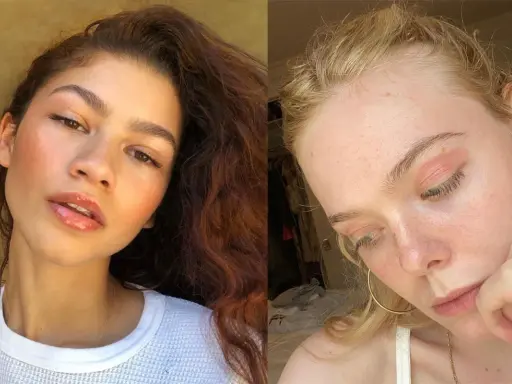 Due volti con make-up leggero, uno con capelli scuri e labbra lucide, l'altro con capelli biondi e ombretto pesca. Armocromia estate sottogruppi.
