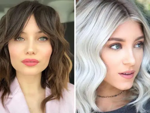 Due donne con pelle chiara sottotono freddo. Una con capelli castani mossi, l'altra con capelli biondo platino.