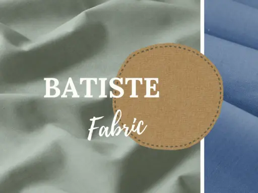 A close-up of draped batiste fabric in soft green and blue hues. This lightweight, finely woven batiste fabric is perfect for delicate garments.