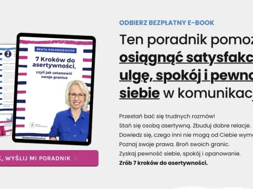 Jak nauczyć dziecko reagować na zaczepki? E-book "7 kroków do asertywności" pomoże Ci zyskać pewność siebie i spokój w komunikacji.