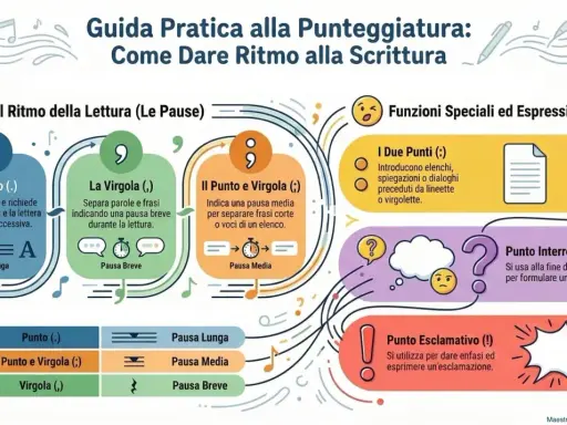 Guida alla punteggiatura per la classe terza: il punto, la virgola e il punto e virgola creano il ritmo della scrittura.