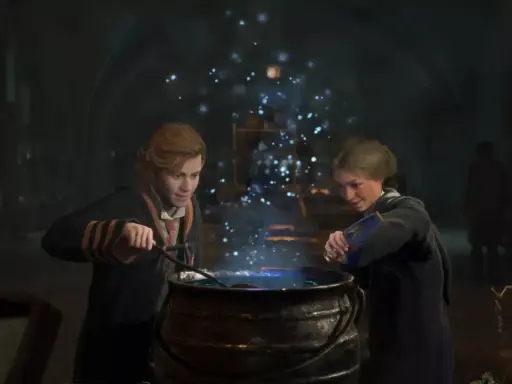 Uczniowie Hogwartu warzą eliksir, zbierając składniki do gry Hogwarts Legacy. Łowcy trofeów szukają najlepszych receptur.