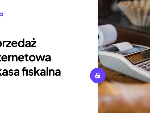 Sprzedaż wysyłkowa a kasa fiskalna: ręka naciska klawisze kasy fiskalnej, obok paragon.