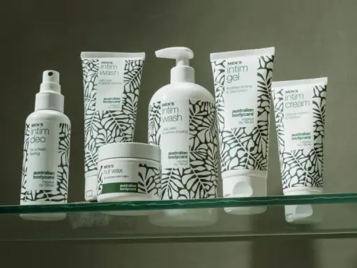 Produkty do higieny intymnej dla mężczyzn, pomagające zapobiegać nieprzyjemnemu zapachowi z krocza.