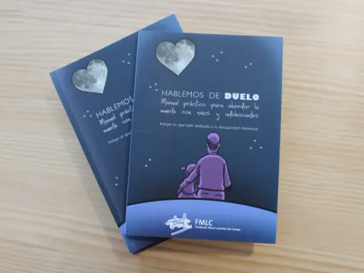 Manuales "Hablemos de Duelo" para abordar la muerte con niños, incluyendo un apartado sobre duelo en niños de 3 a 6 años.