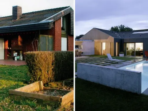 Vorher-nachher: Ein 70er Jahre Haus wird zum modernen Traum mit Pool und Garten.
