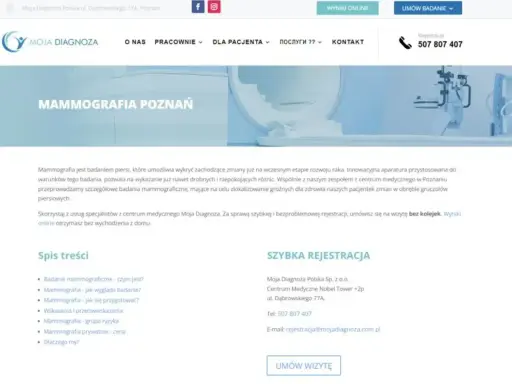 Aparat do mammografii w jasnym pomieszczeniu medycznym.