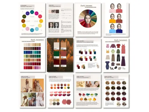 Dark Autumns! This guide shows your best colors, wardrobe, makeup, and hair. What season am I?