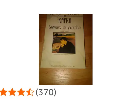 Copertina del libro "Kafka: Lettera al padre", con un'illustrazione di un uomo pensieroso. Edizione integrale Tascabili Economici Newton.