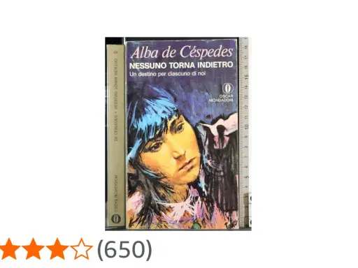 Copertina del libro "Nessuno torna indietro" di Alba de Céspedes, con un ritratto intenso e la promessa che nessuno torna indietro.