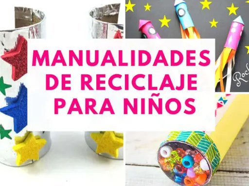 Manualidades con materiales reciclados: cohetes espaciales, un caleidoscopio y adornos con estrellas. ¡Ideas creativas para niños!