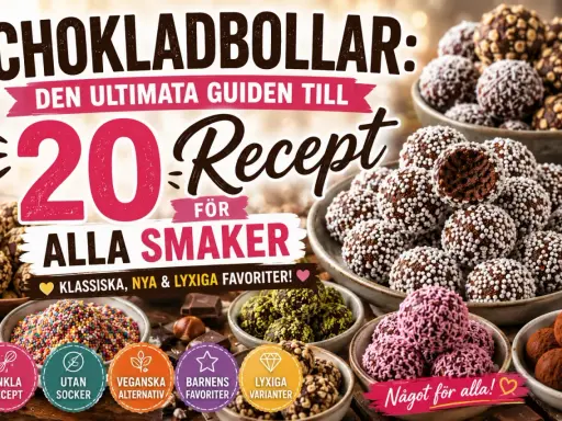 Chokladbollar: den ultimata guiden till 20 recept för alla smaker. Klassiska, nya & lyxiga favoriter! Något för alla!