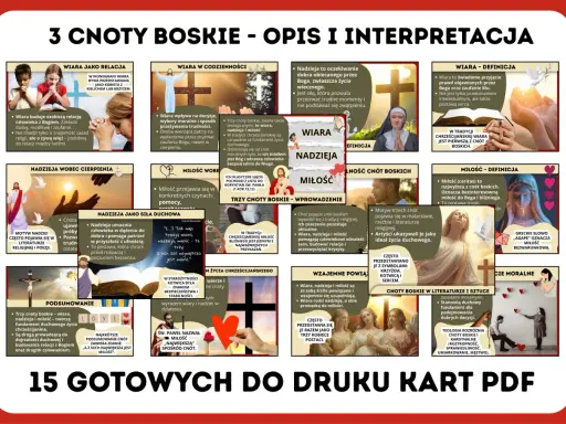 Trzy cnoty boskie: wiara, nadzieja i miłość, tworzą fundament życia duchowego. Są one ze sobą ściśle powiązane i wzajemnie się uzupełniają.
