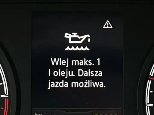 Kontrolka oleju w samochodzie: "Wlej maks. 1 l oleju. Dalsza jazda możliwa.
