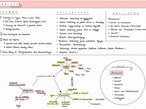 Metapher Beispiele für Schule: Analyse von Aufbau, Stilmitteln & Romantik. Ein Glossar mit Begriffen wie "Metapher" hilft beim Verständnis.