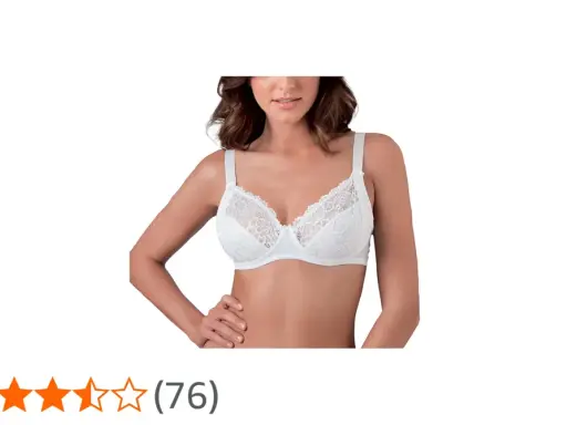 Reggiseno bianco con pizzo, coppa C, per un look elegante e confortevole.