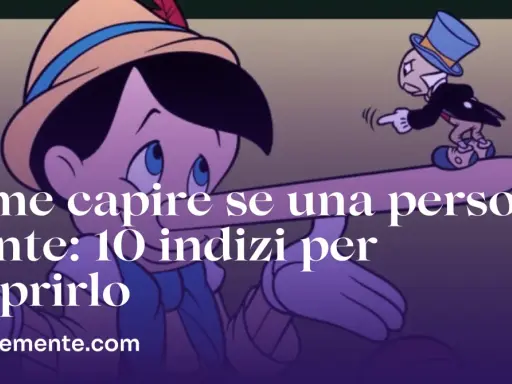 Pinocchio con il naso lungo, simbolo di come capire se una persona mente. 10 indizi per scoprirlo.