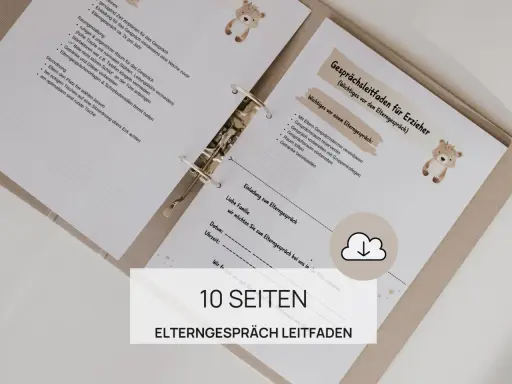 Leitfaden für das Elterngespräch mit Checkliste und Einladungsvorlage.