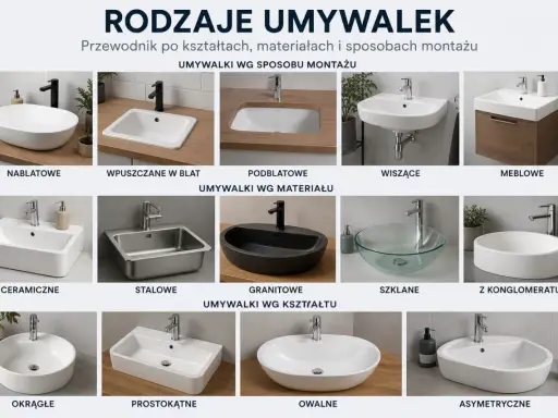 Umywalka nablatowa aranżacje: biała owalna na drewnianym blacie, obok wpuszczana, podblatowa, wisząca, meblowa, ceramiczna, stalowa, granitowa, szklana, z konglomeratu, okrągła, prostokątna, owalna, asymetryczna.