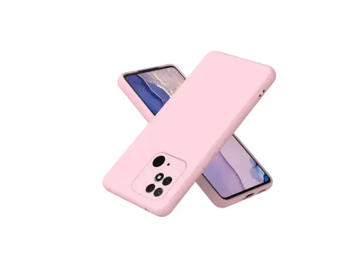 Różowe etui na telefon Redmi 10C, chroniące go przed zarysowaniami.
