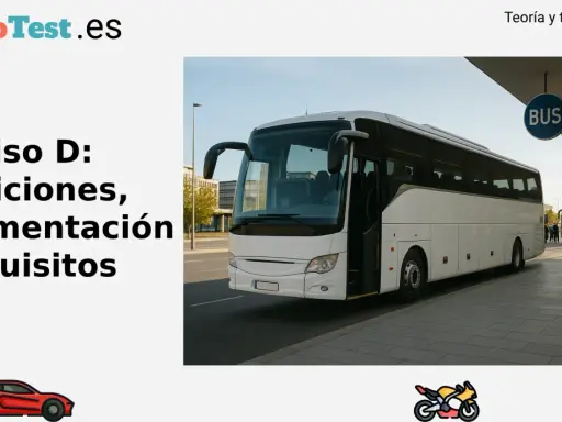 Un autobús blanco espera en una parada. Aprende a conducir un autobús con el Permiso D.
