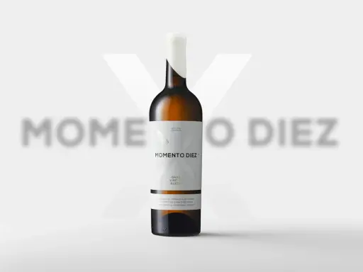 Botella de vino blanco "Momento Diez", edición limitada, Gran Vino de Rueda. Podría ser el mejor vino blanco de España, un homenaje a la pasión por el Verdejo.