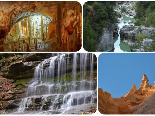 Grotte, gole fluviali, cascate e calanchi: un viaggio di trekking nelle Marche tra meraviglie naturali.