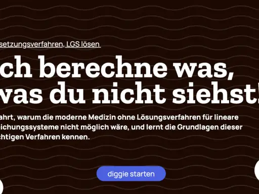 Einsetzungsverfahren: Ich berechne, was du nicht siehst! Moderne Medizin braucht Lösungsverfahren für lineare Gleichungssysteme.
