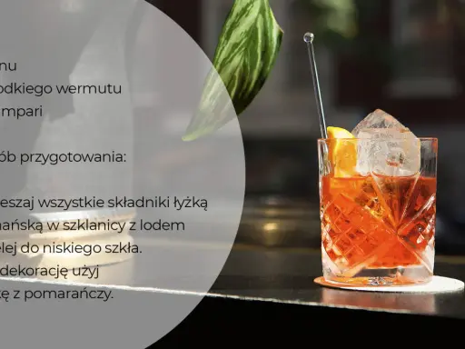 Orzeźwiający drink, idealny na letnie wieczory. Ten **martini negroni** to klasyka, która zawsze się sprawdza.
