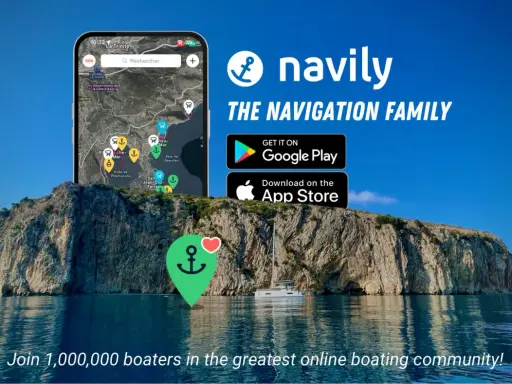 Navily, l'application de navigation bateau, vous guide sur les eaux. Explorez la côte, trouvez des mouillages et rejoignez une communauté de plaisanciers.