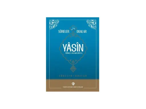 Ein Buch mit dem Titel "Yâsîn" auf Türkisch, das Suren und Gebete erklärt. Es ist eine Anleitung, was bedeutet Yasin.