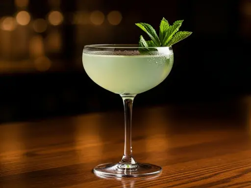 En svalkande Southside drink med mynta, perfekt för en varm kväll.