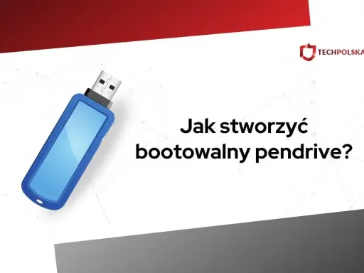 Niebieski pendrive, gotowy do stworzenia bootowalnego pendrive z systemem operacyjnym.