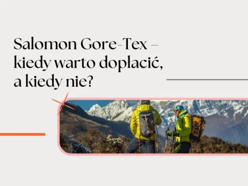 Dwóch turystów w górach, jeden z plecakiem, drugi z kijkami. Ich kurtki z membraną Gore-Tex chronią przed zimnem i wilgocią.