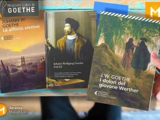 Libri di Johann Wolfgang von Goethe: "Le affinità elettive", "Faust" e "I dolori del giovane Werther".