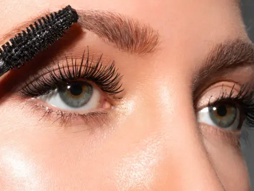 Application de mascara pour une extension de cils différente pose, allongeant et volumisant chaque cil pour un regard intense.